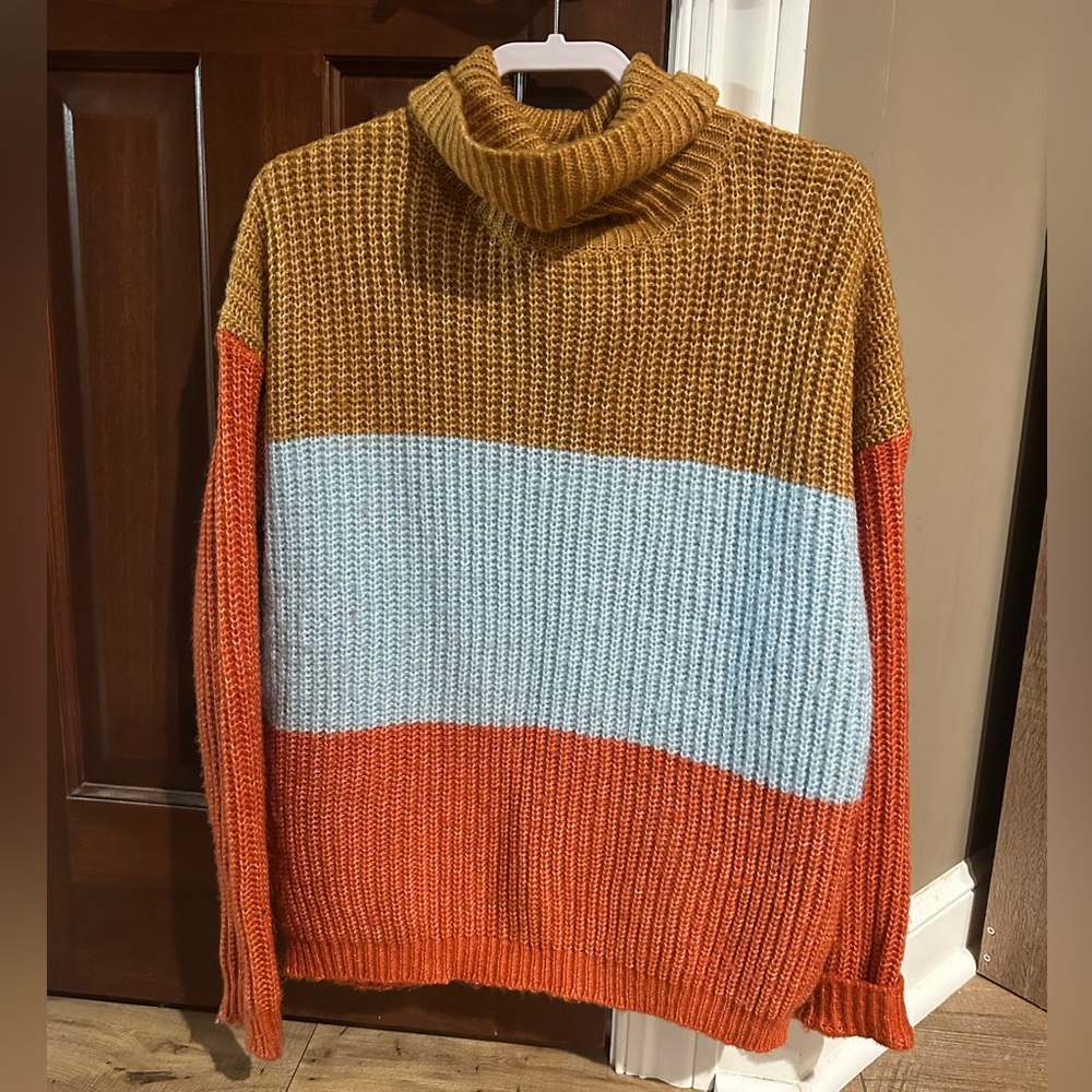 Striped Turtleneck Sweater